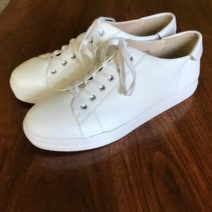 Nine West White "Patrick" Leather Sneakers (8.5)